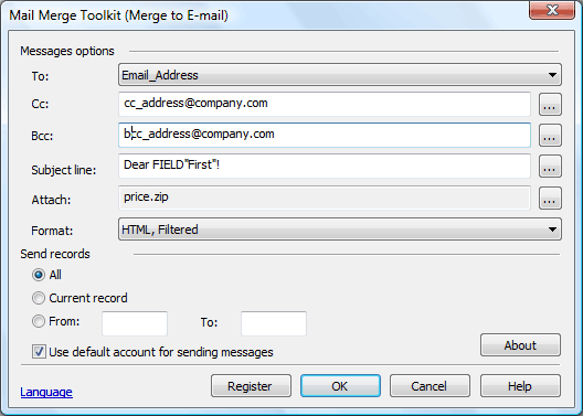 mail merge toolkit