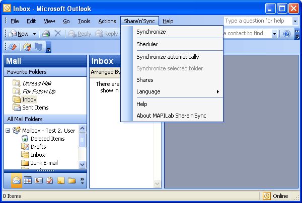 synctwofolders outlook